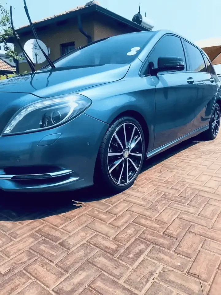Blue car detailing
